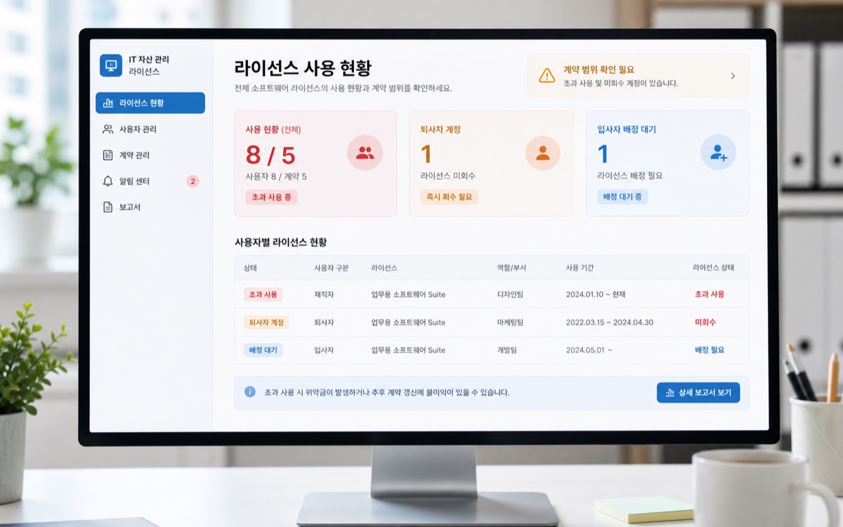 소프트웨어 라이선스 범위를 모르는 상태